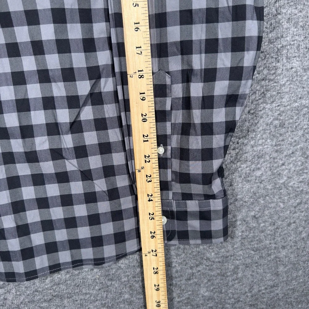 Vineyard Vines Shirt Mens XL Grey Gingham‎ OTG Performance Brrr Button Down